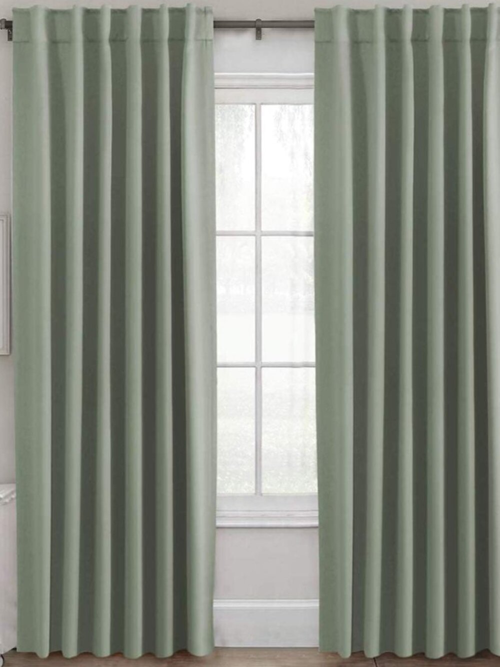 Blackout Curtains Thermal Insulated Window Treatment Panels Room Darkening Black